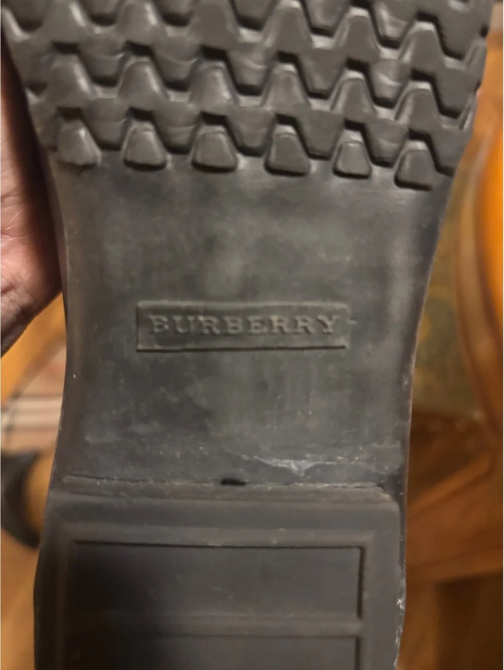 Burberry Tall Plaid Rain Boots- Size 10.5